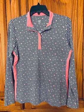 Tail 1/4 Snap Front Long Sleeve Polo